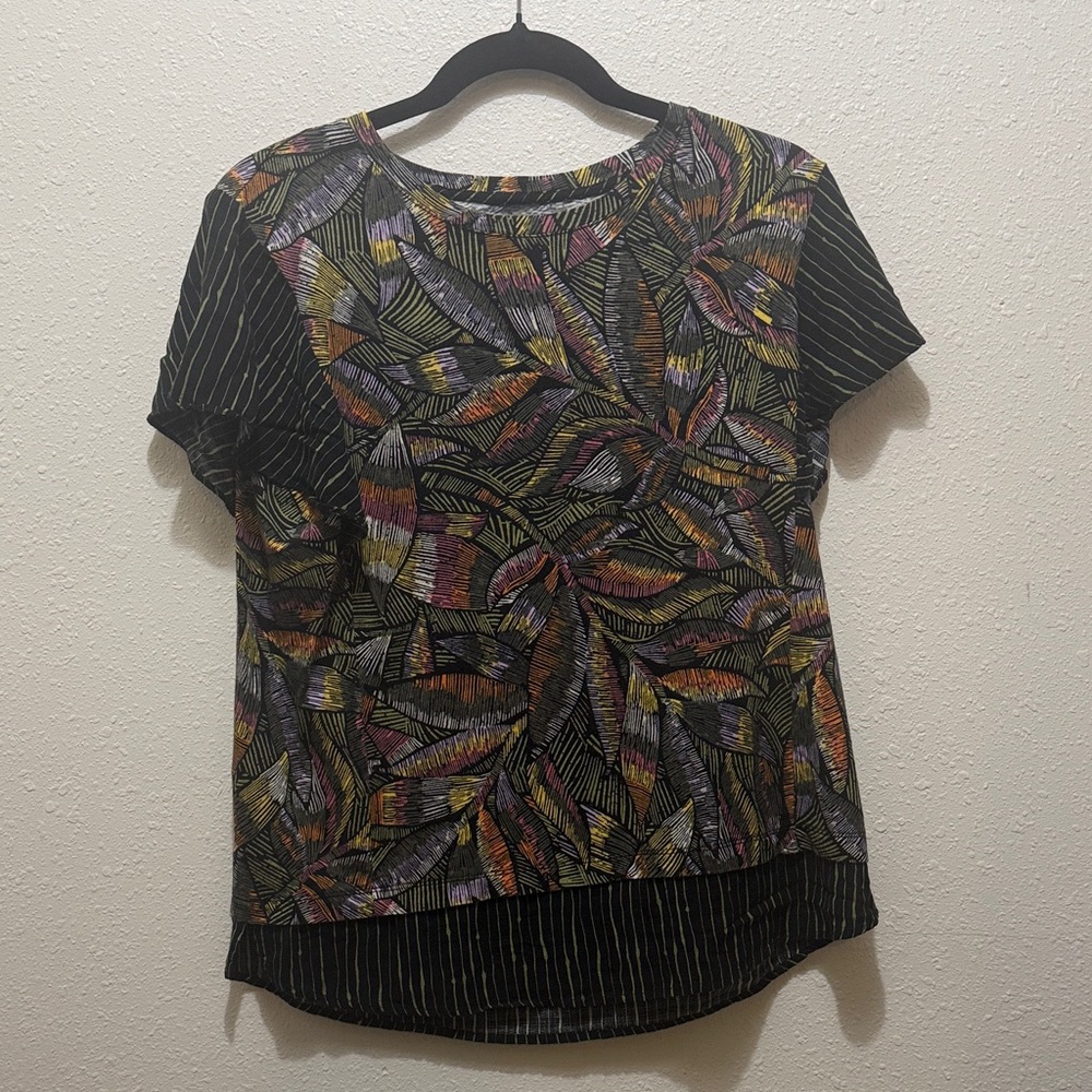 Westbound Multicolor Patterned Women's Top, Size M